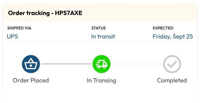 Track order status