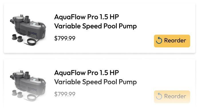 Purchase history & easy reorders